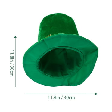 Dytern Xmas 1pc St. Patrick's Day Hat Green Hat Party Stage Performance Hat Velour Hat