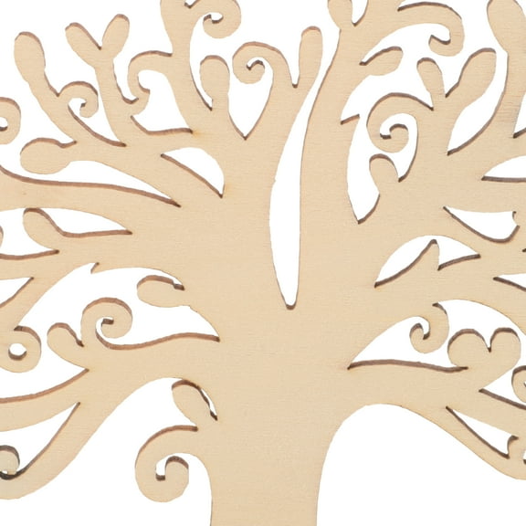 Dytern Xmas 30pcs Tree Wooden Cut Outs DIY Wood Trees Ornaments Wooden Tree Cutout Ornament Wooden Slice