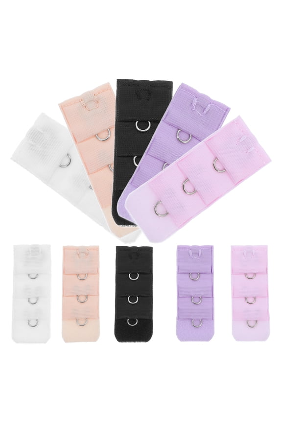 Dytern bra extender hook 10pc Comfortable Elastic Extenders Extension Strap 1 Hook 3 Row Ladys Extender Band Buckles Accessory,1.97"X0.79"X0.12"