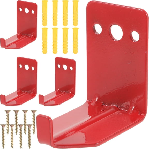 Dytern fire extinguisher hooks 4pcs Fire Extinguisher Bracket Wall Mount Fire Extinguisher Hook Heavy Duty Brackets,2.36"X2.36"X1.57"