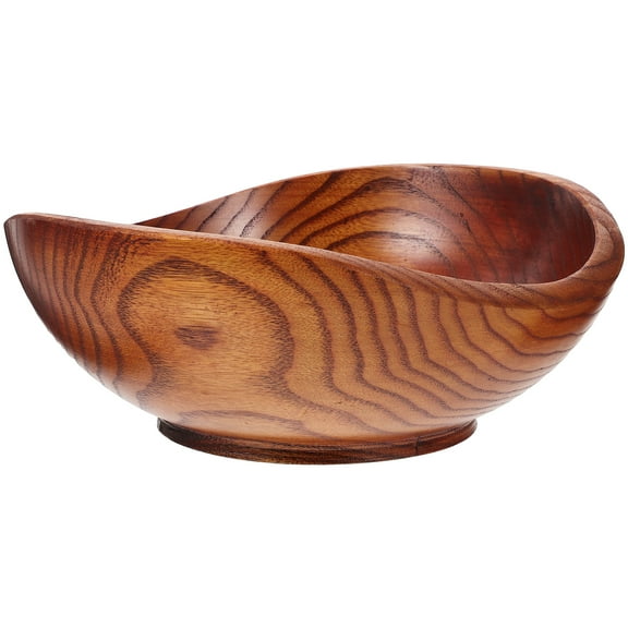 Dytern fruit bowl Wooden Bowl Fruit Bowl Fruit Vegetable Salad Bowl Noodles Bowl Multi-function Wooden Bowl,7.87"X7.48"X2.95"
