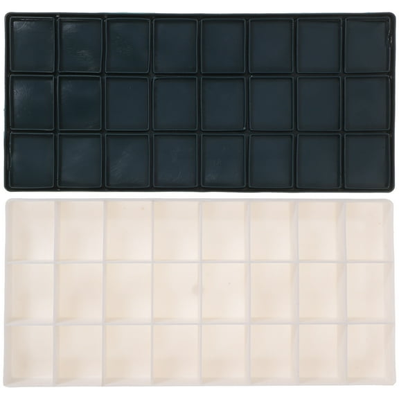 Dytern paintbox Painting Artist Tray Empty Watercolor Dish Brush Oil Mixing Tray Folding Airtight with Wells Box for Craft Student Beginner,8.46"X3.94"X0.79"