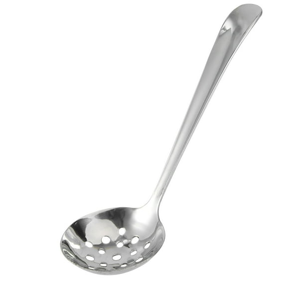 Dytern soup Colander Stainless Steel Straining Ladle Long Handle Soup Spoon Colander Serving Slotted Spoon Porridge Spoon Hot Pot Colander Filter Kitchen Utensils,7.48"X2.36"X0.79"