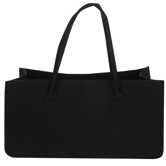 Dytern storage bags Sturdy Large Capacity Log Tote Handbag Firewood Carrier Holder (Black Color),9.84"X19.69"X9.84"