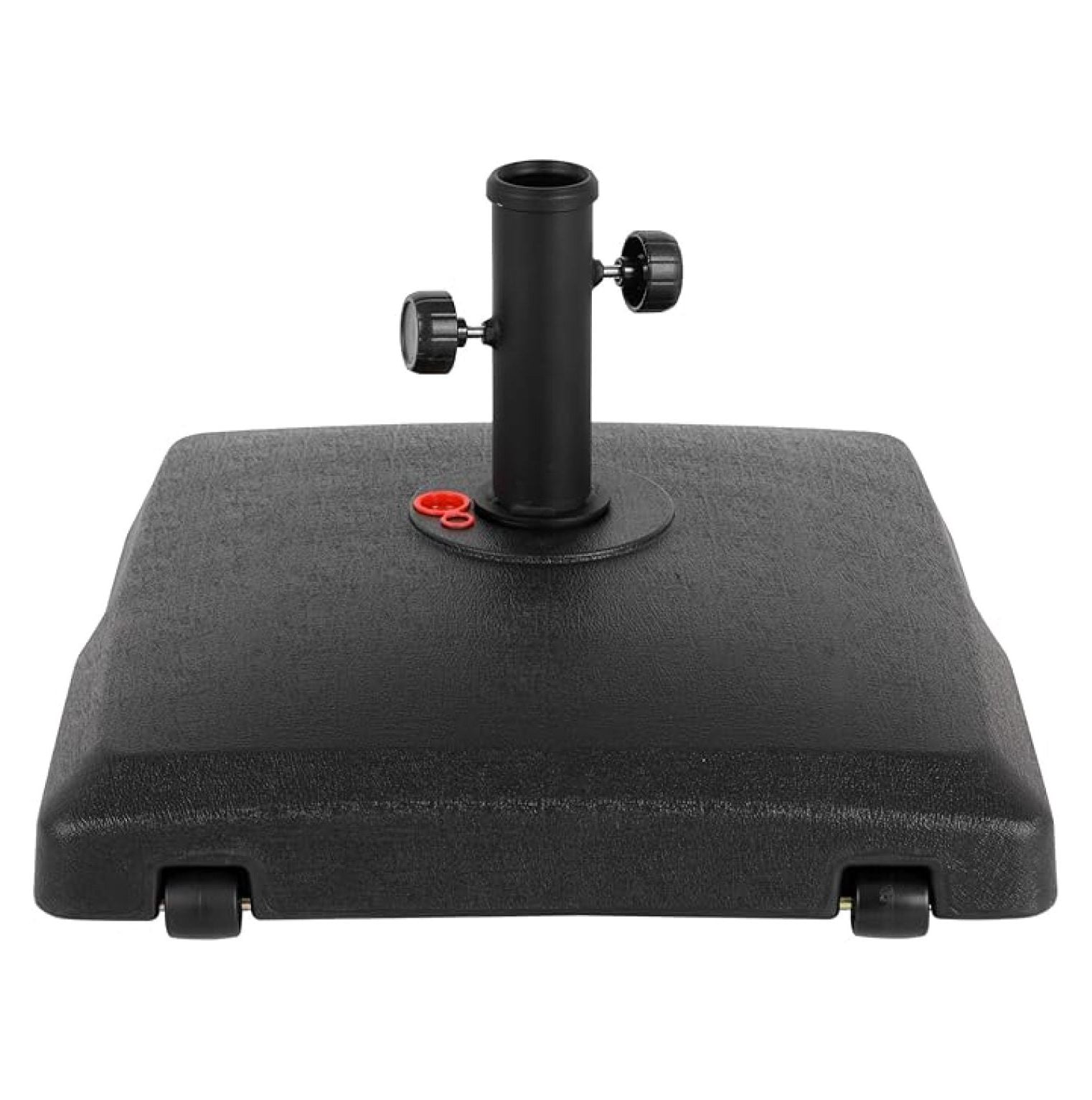 Dytona Fillable Mobile Umbrella Base, Water or Sand Filled Outdoor Umbrella Stand with Wheels for Patio Umbrella, Max 68 lbs, Black