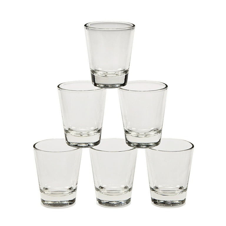 QUAFFER Double-Bubble Shot Glass Plastic Case of 12