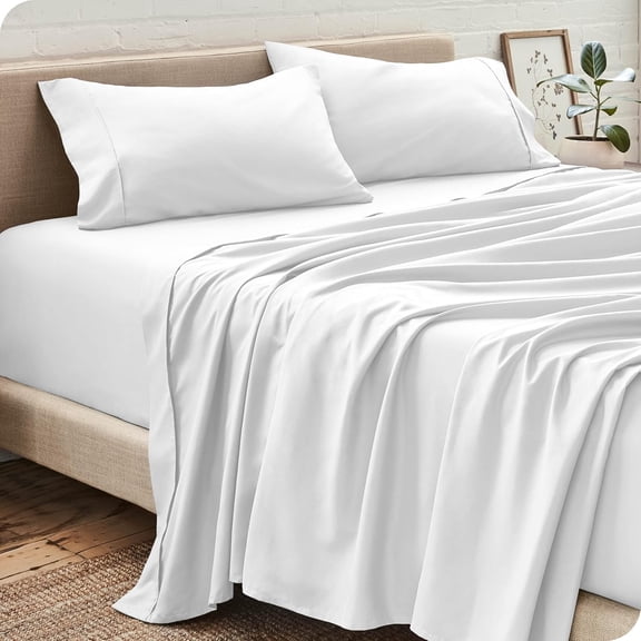 Dzire Linen High Kotton 1000 Thread Count 10 inch Deep Pocket 3 PCs Fitted Sheet Set 100% Egyptian Cotton Solid Pattern White| twin XL