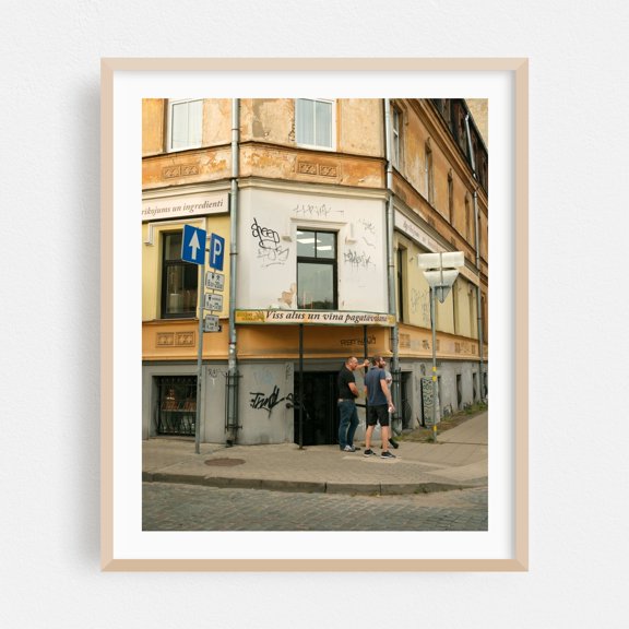 Dzirnavu iela, Riga 03 - Riga Riga Latvia Photography Oak Framed Wall Art Print 24 x 30 inches
