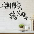 thumbnail image 1 of Dznils 2Pcs Metal Birds Wall Art Hanging Metal Wall Decor Birds on Branch Iron Scroll Sculptures, 1 of 9