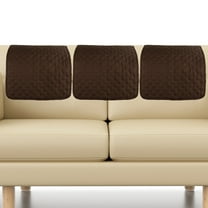 Dznils 3 Pcs Recliner Chair Headrest Cover Couch Arm Covers Sofa Furniture Protector, Coffee