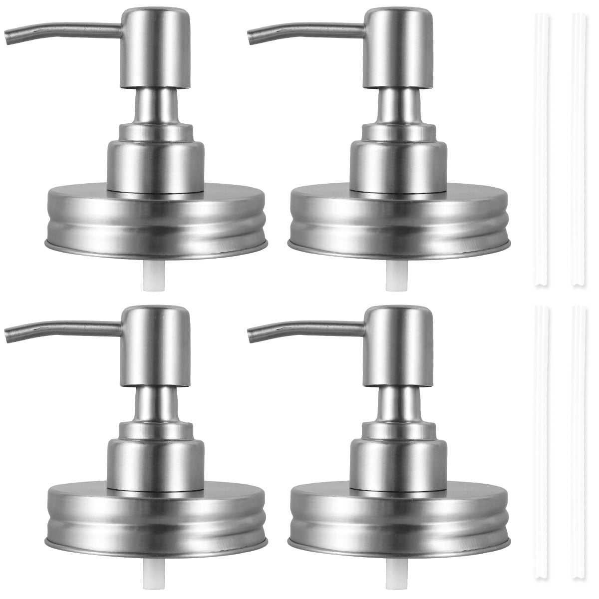 One Dream Design 3-Pack Stainless Steel Soap Pump Lid Adapters – Rust Proof 304 Steel For Mason Jars
