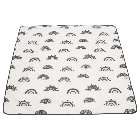 Dznils Baby Splat Mat for Under High Chair, Waterproof Non-Slip Gray Floor Mat, 43" x 43"