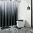 thumbnail image 1 of Dznils Black and Gray Ombre Shower Curtain Set with Rug, 16pc Modern Bathroom Decor Set, 72" x 72", 1 of 11