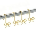 thumbnail image 1 of Dznils Bow Shower Curtain Hooks Rings, Rustproof Metal Shower Hooks, Set of 12, Gold, 1 of 12