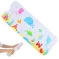 thumbnail image 1 of Dznils Extra Long PVC Bathtub Mat, Cartoon Shower Mat with Suction Cups & Drain Holes, 16" x 40", 1 of 9