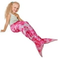 thumbnail image 1 of Dznils Mermaid Tail Blanket for Kids, Super Soft Plush Flannel Sleeping Snuggle Blanket, Red, 1 of 10