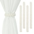 thumbnail image 1 of Dznils Natural Cotton Rope Curtain Tiebacks, Farmhouse Braided Curtain Holdbacks, White, Set of 4, 1 of 10