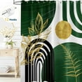 thumbnail image 1 of Dznils Boho Shower Curtain with Hooks, Modern Abstract Fabric Bathroom Curtain, 72" x 72", Green, 1 of 10