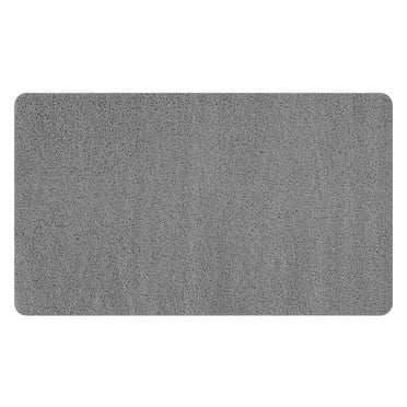 Dznils Non Slip Stall Bathtub Mat for Shower, PVC Loofah Bathroom Shower Mat, 17" x 30", Gray