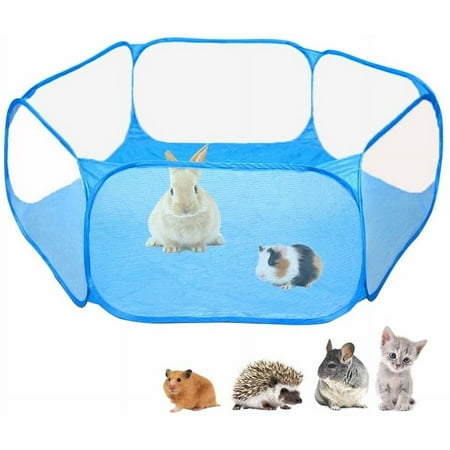 Dznils Pet Playpen Portable Open Indoor Outdoor Small Animals Cage Tent Fence for Hamster Chinchillas and Guinea Pigs