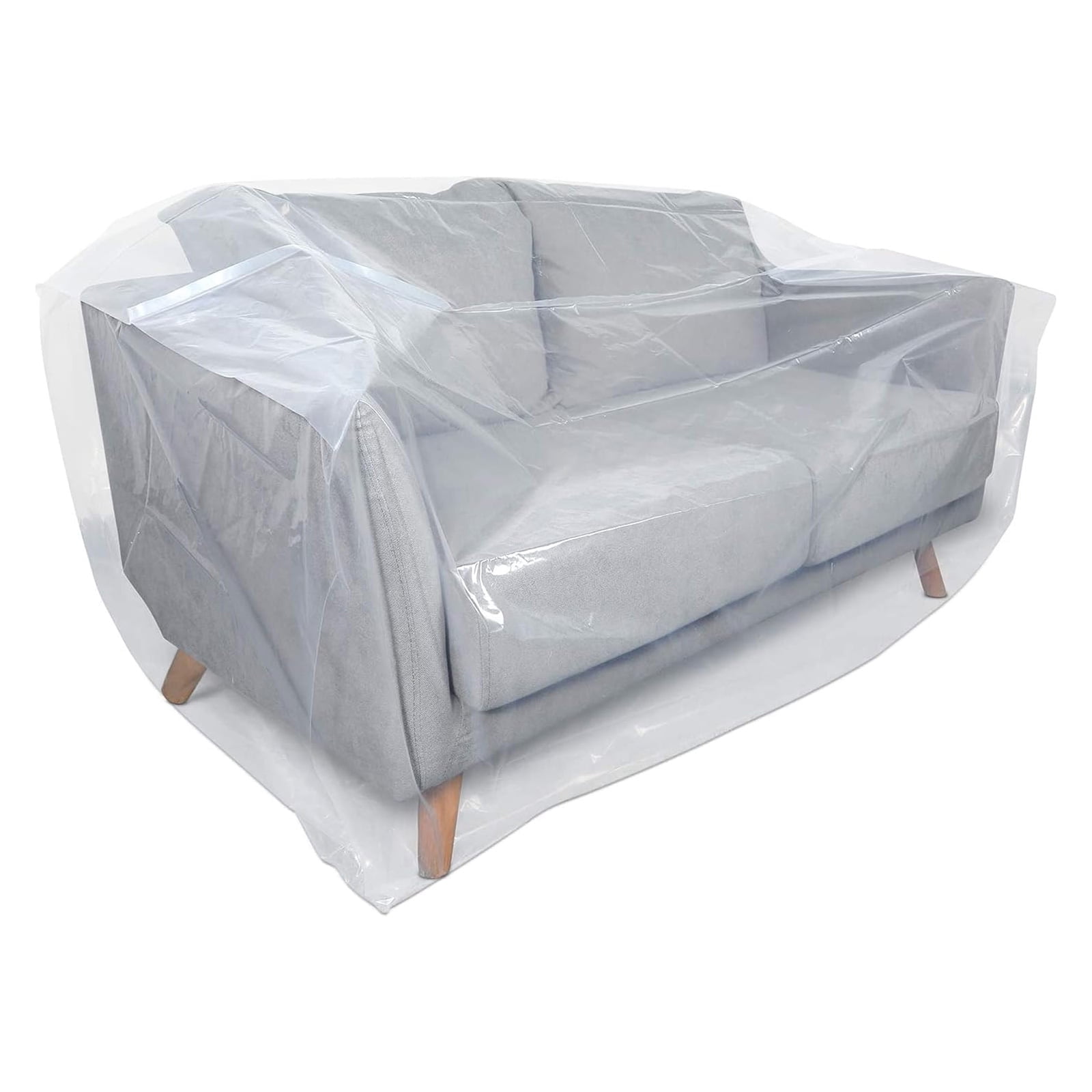 Dznils Plastic Loveseat Cover, Waterproof Washable Slipcover for