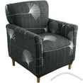 thumbnail image 1 of Dznils Polyester Armchair Slipcover Stretch Printed Furniture Chair Cover, Black, 1 of 10