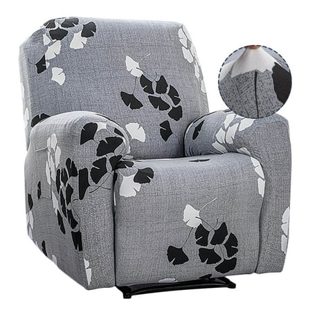 Dznils Polyester Recliner Slipcover Stretch Printed Furniture Chair Cover, Gray