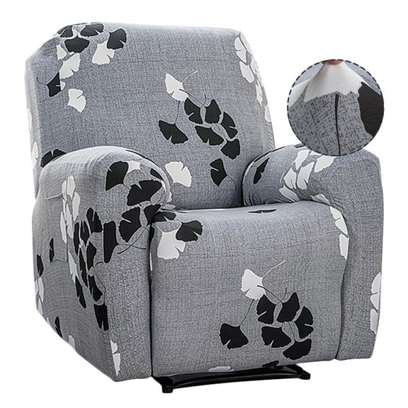Dznils Polyester Recliner Slipcover Stretch Printed Furniture Chair Cover, Gray