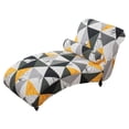 thumbnail image 1 of Dznils Printed Armless Chaise Lounge Slipcover Stretch Polyester Furniture Chair Cover, Orange, 1 of 11