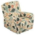 thumbnail image 1 of Dznils Printed Recliner Chair Cover Polyester Stretch Recliner Sofa Slipcover, Beige Leaves, 1 of 10