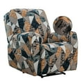 thumbnail image 1 of Dznils Printed Recliner Slipcover Polyester Stretch Furniture Chair Cover, Brown, 1 of 7