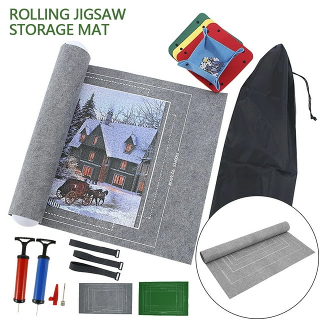 Dznils Puzzle Mat Roll Up Puzzle Mats,for Jigsaw Puzzles Roll Up Mat Puzzle Board Puzzle Keeper