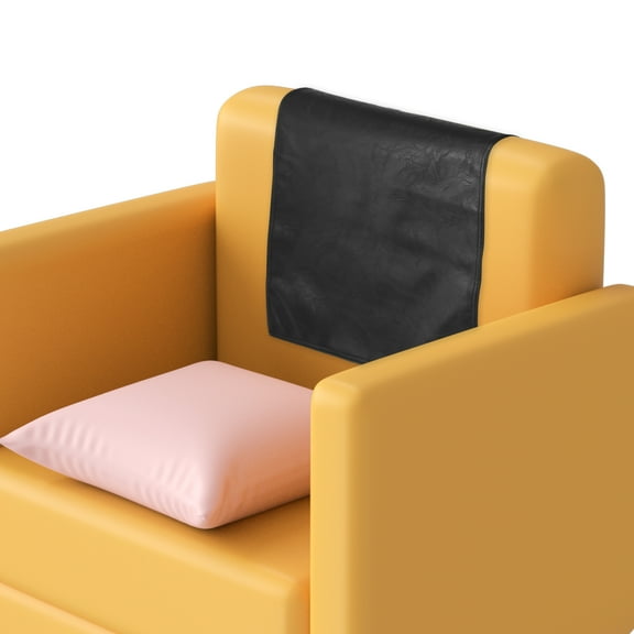 Dznils Recliner Chair Headrest Cover Faux Leather Sofa Couch Arm Covers Furniture Protector, Black