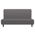 thumbnail image 1 of Dznils Stretch Futon Cover, Spandex Armless Sofa Bed Slipcover, Washable Furniture Protector, Gray, 1 of 10