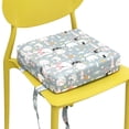 thumbnail image 1 of Dznils Toddler Booster Seat for Dining Table, with Safety Buckles, Non-Slip Bottom, Gray Bear, 1 of 13