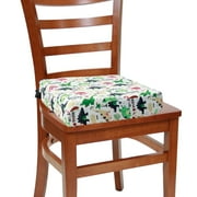 Dznils Toddler Booster Seat for Dining Table, with Safety Buckles, Non-Slip Bottom, Black Dinosaur