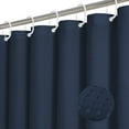 thumbnail image 1 of Dznils Waffle Shower Curtain with Hooks, Thick Weighted Fabric Bathroom Curtain, Navy Blue, 72" x 72", 1 of 8
