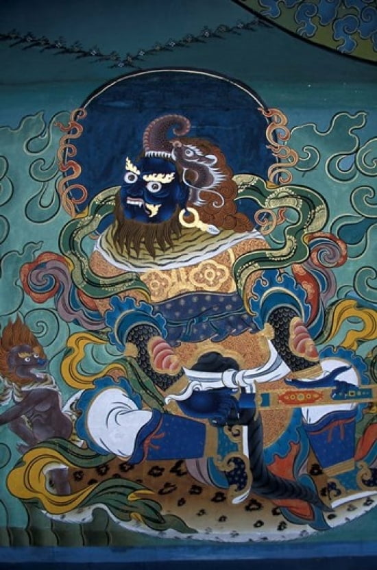 Dzong Entrance Bhutan Canvas Art - Vassi Koutsaftis DanitaDelimont (12 x 17)