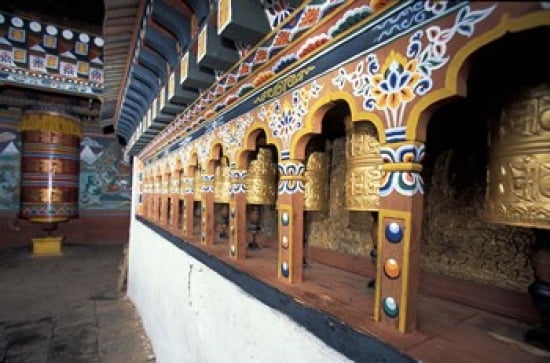 Dzong Entrance Bhutan Canvas Art - Vassi Koutsaftis DanitaDelimont (36 x 24)