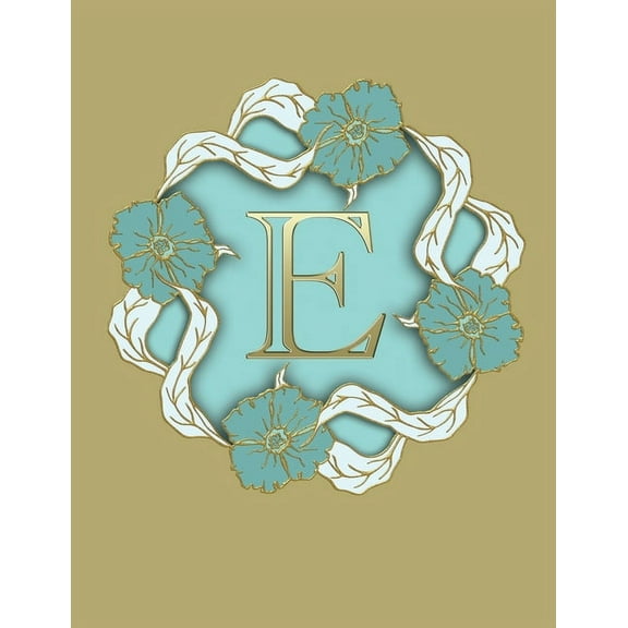 E: 100 Pages 8.5" X 11" Monogram Notebook College Ruled Line Paper, (Paperback)