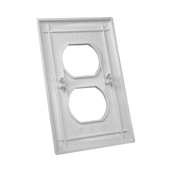 E-163C One Gang Duplex RV Plate White