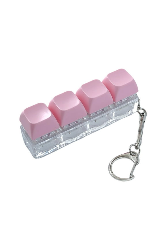 E-187 B Boy Girl Keyboard Style Fidget Toy Keychain 4 Function Pressable Button Stress Reliever Small Gift #92113