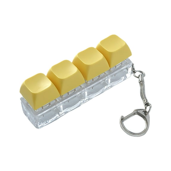 E-187 C Boy Girl 4 In 1 Keyboard Themed Fidget Keychain Pressable Button Stress Reliever Toy Small Gift #92113