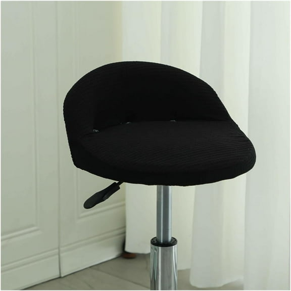 Round Low Back Bar Stool Covers with Elastic Band - Set of 4