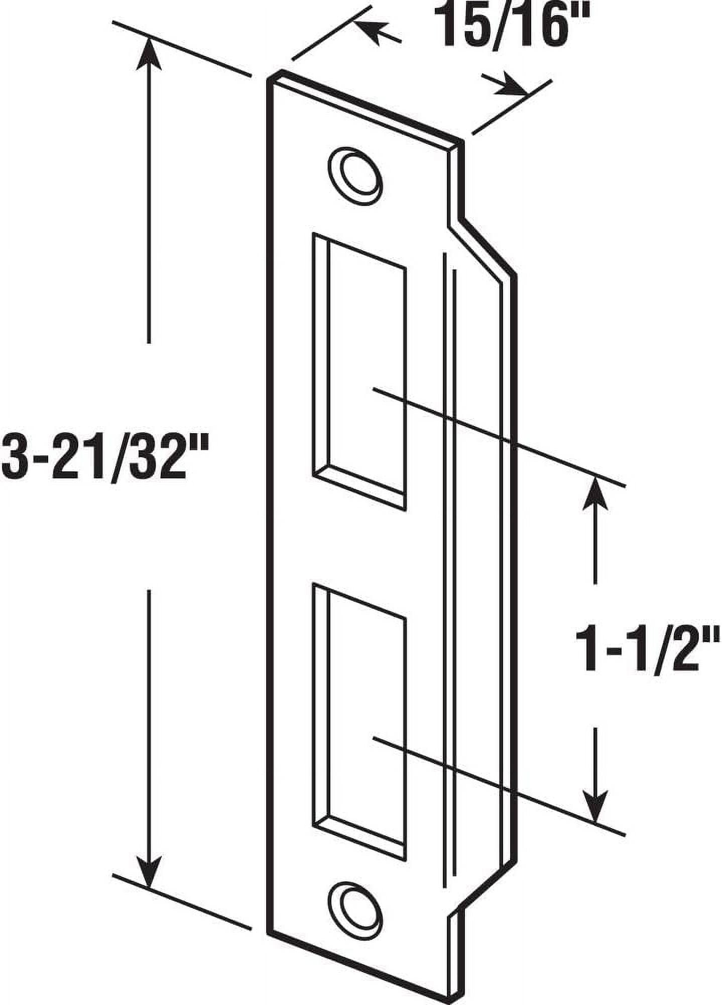 E 2435 Brass VictorianStyle MortiseLock Door Strike (Single Pack)