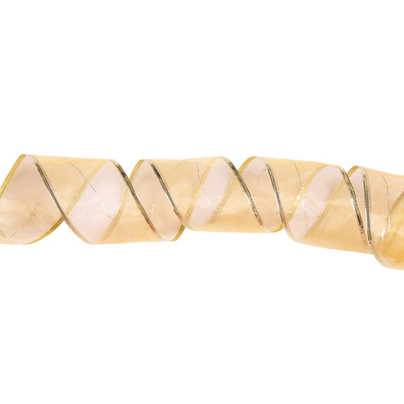 E 5M 50Led Double Layer Christmas Ribbon, Gauze Plastic Led String Light For Tree, Battery Operated Holiday Decor