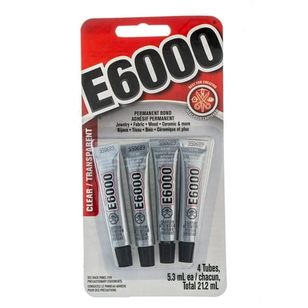 E-6000 5.3ml Multi Purpose Adhesive Clear Glue Mini Tubes 4 Packs