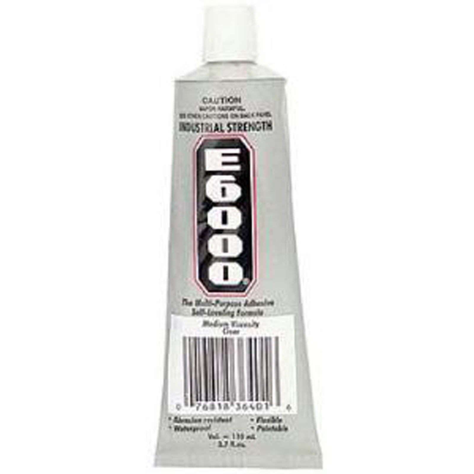 E-6000 Clear Industrial Adhesive Medium Viscosity Glue 3.7 oz. Package of 6F