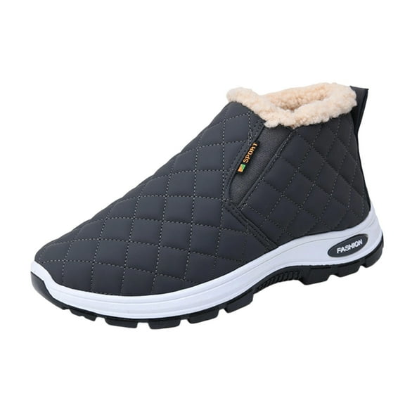 E-627 Gray Female All-Use Ventilated Snug Boots For Cold Weather Months Thick Bottom Plush Interior Warm Insulated Snow Shoes