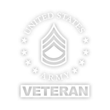 E-9 Command Sergeant Major Insignia Decal - 3x5.62 Inch Vinyl Sticker, US Army